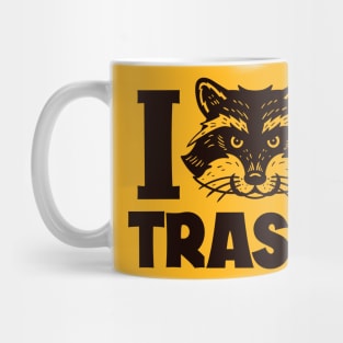 I Love Trash Raccoon Mug